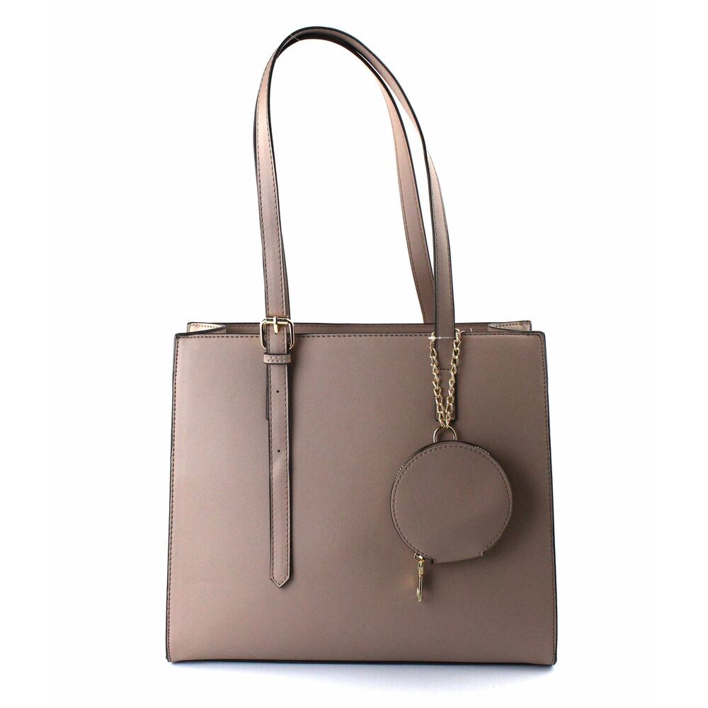 AR New York Satchel Handbag Women OS Pink 2in1 Zip Vegan Chic Minimalist NWT - Picture 5 of 16